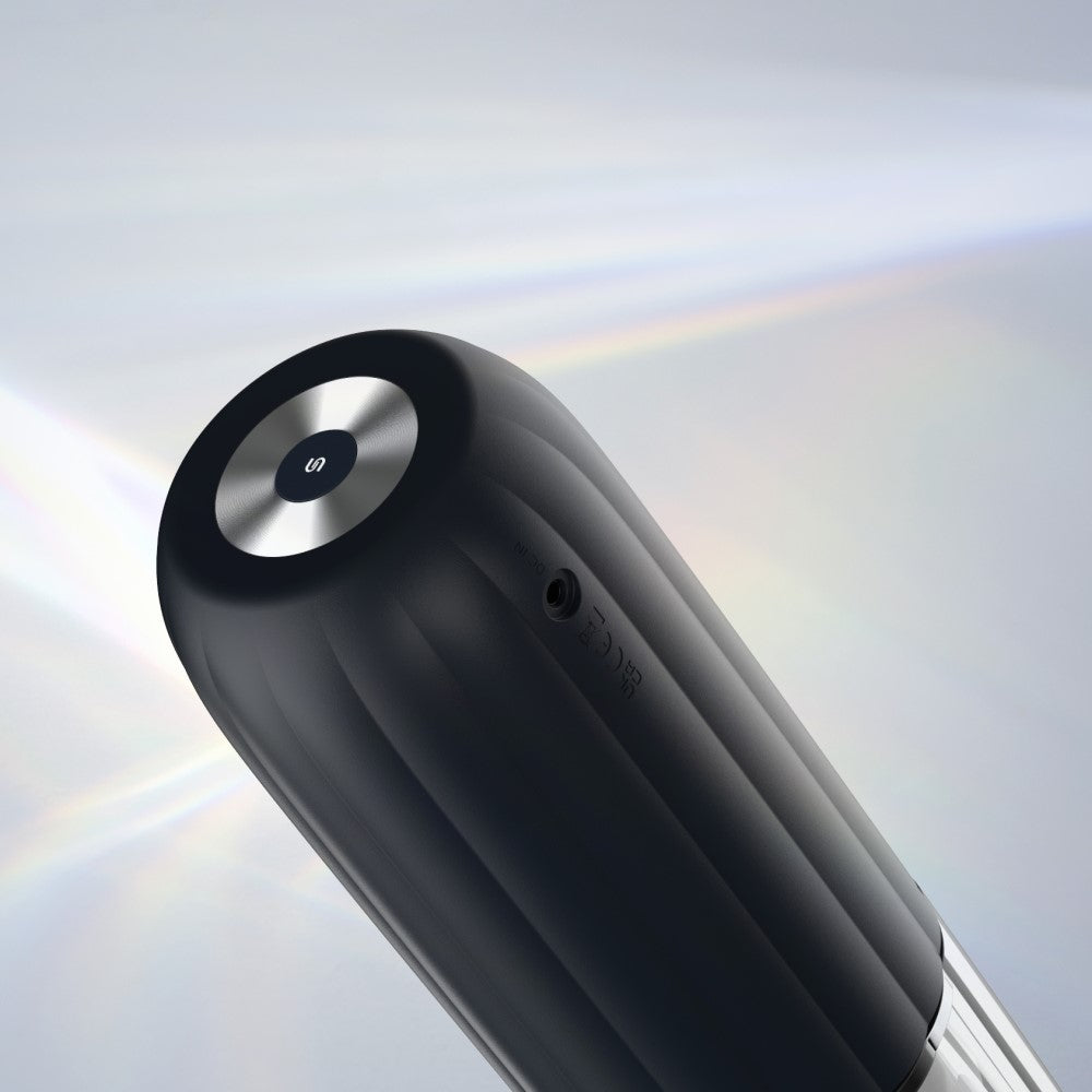 Metal detail on underside of Alex Neo 2 Interactive Thrusting Masturbator | Svakom (Dark Blue)