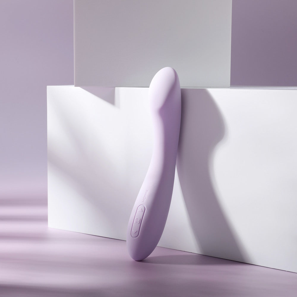 Svakom Amy 2 Flexible G-Spot Vibrator Pastel Lilac on Display