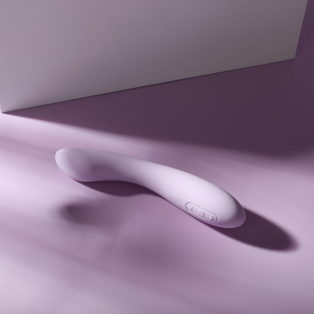 Svakom Amy 2 Flexible G-Spot Vibrator Pastel Lilac on Display