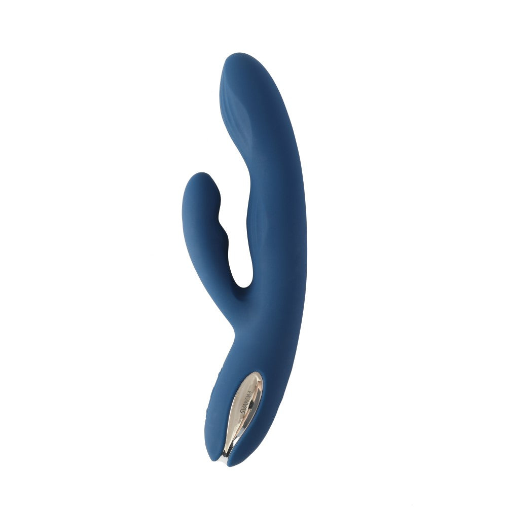 Aylin Powerful Pulsating Dual-Headed Rabbit Vibrator | Svakom (Dark Blue)
