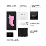 Contents of the Lelo | Sona 2 Travel Sonic Clitoral Massager (Pink)