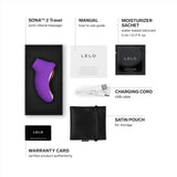 Contents of the Lelo | Sona 2 Travel Sonic Clitoral Massager (Purple)