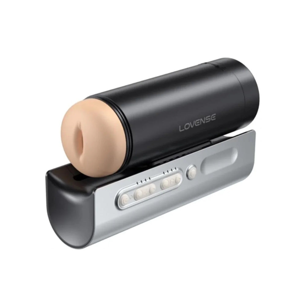Lovense | Solace Pro AI-Powered App-Controlled Thrusting Male Masturbator Side View