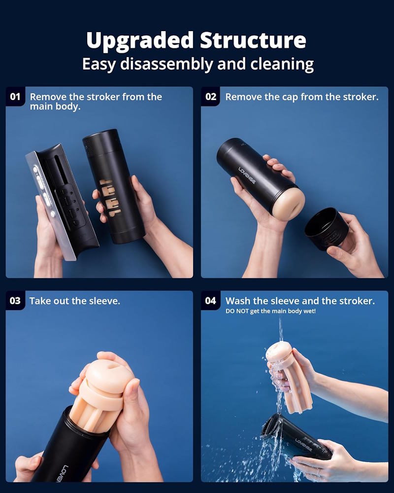 Lovense | Solace Pro AI-Powered App-Controlled Thrusting Male Masturbator Easy Pleasure Sleeve Cleaning
