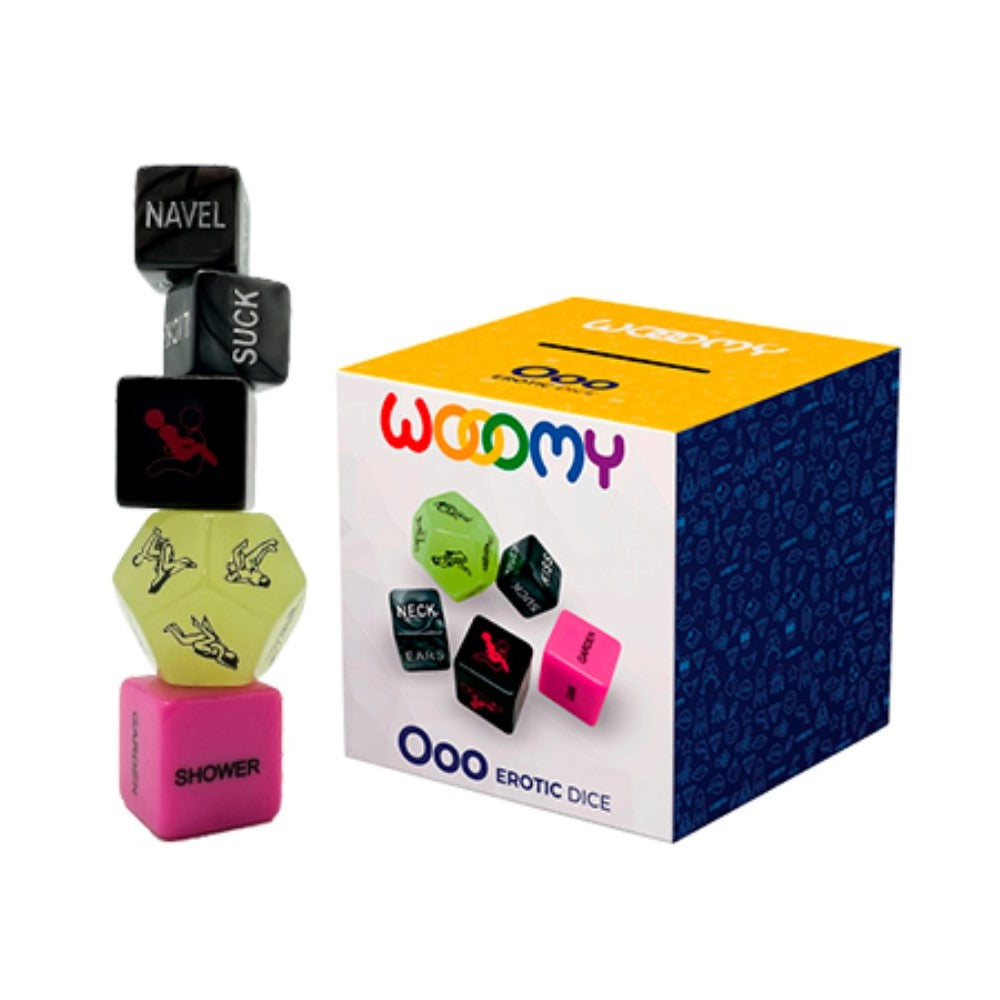 Ooo Erotic Dice Set | Wooomy with packaging
