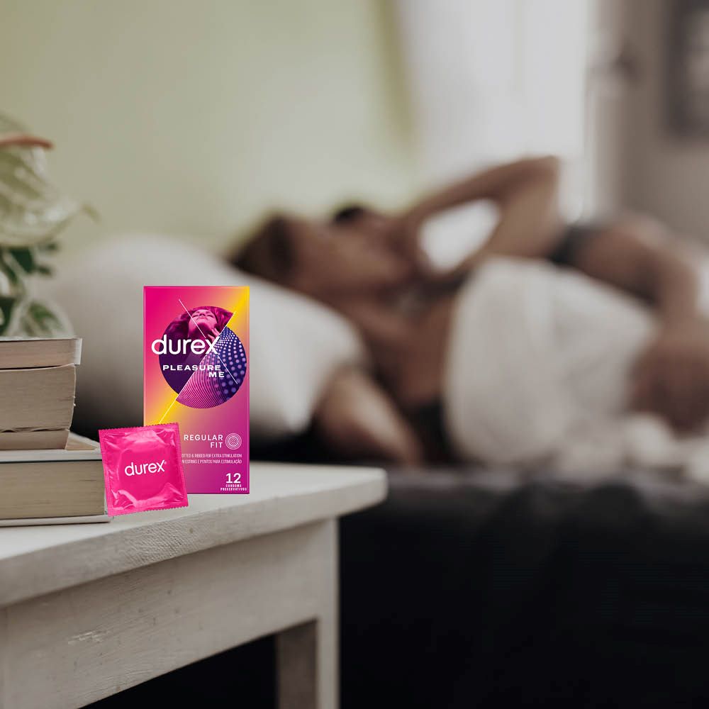 Pleasure Me Condoms | Durex (12s) on bedside table