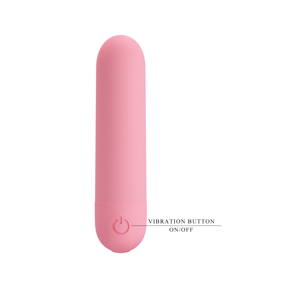 Pretty Love | Stefan Powerful Bullet Vibrator (Pink) Power Button