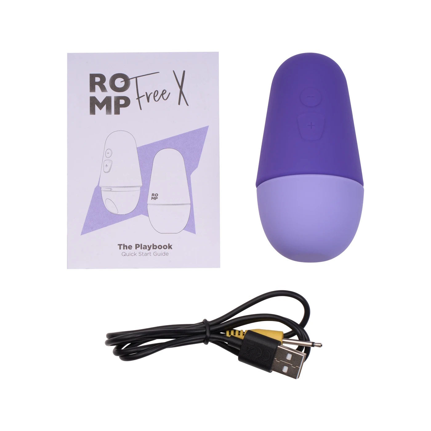 Romp | Free X Clitoral Suction Stimulator Packaging Contents