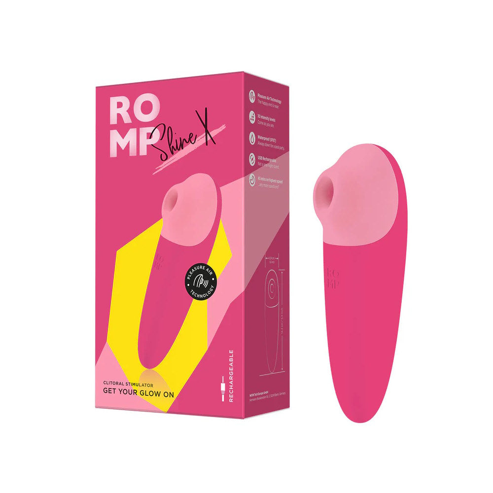 Romp Shine X Clitoral Suction Stimulator Packaging