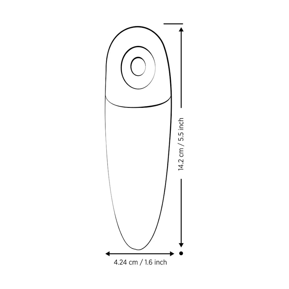 Romp Shine X Clitoral Suction Stimulator Dimensions