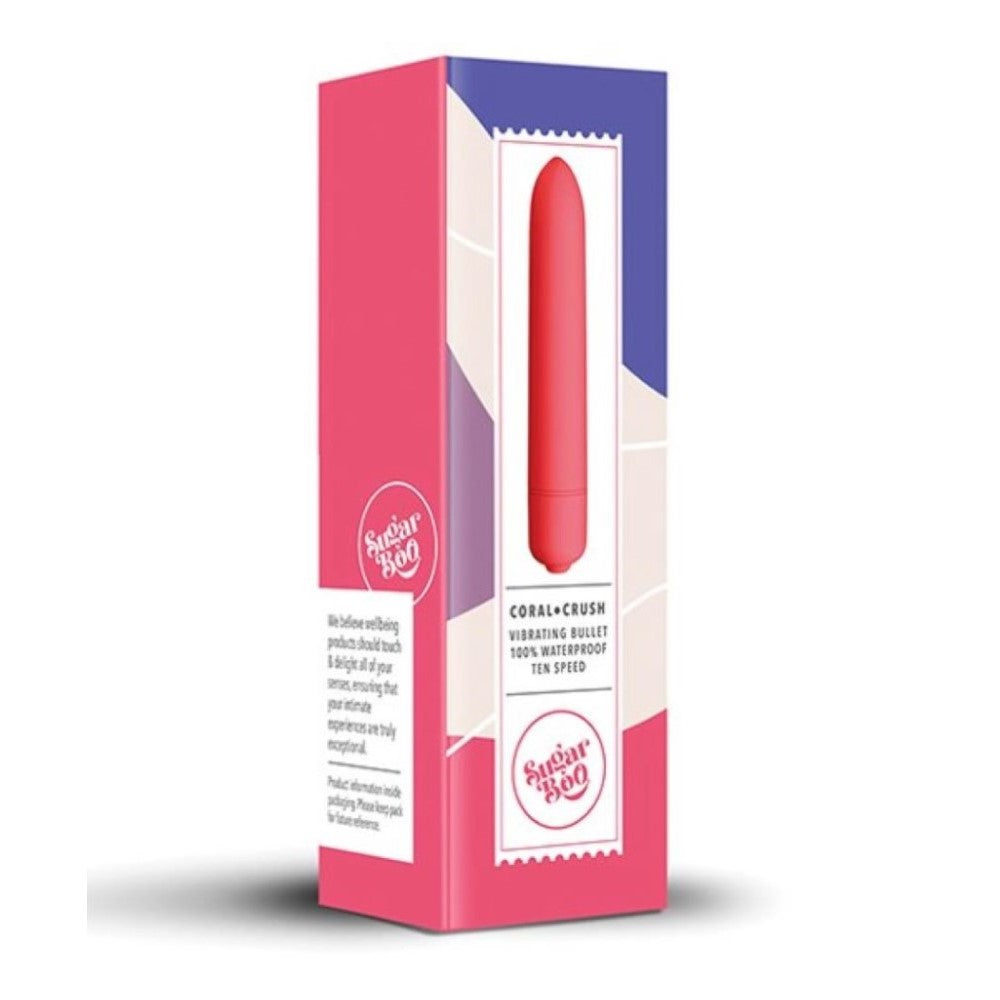Sugarboo | 90mm Bullet Vibrator (Coral Crush) packaging