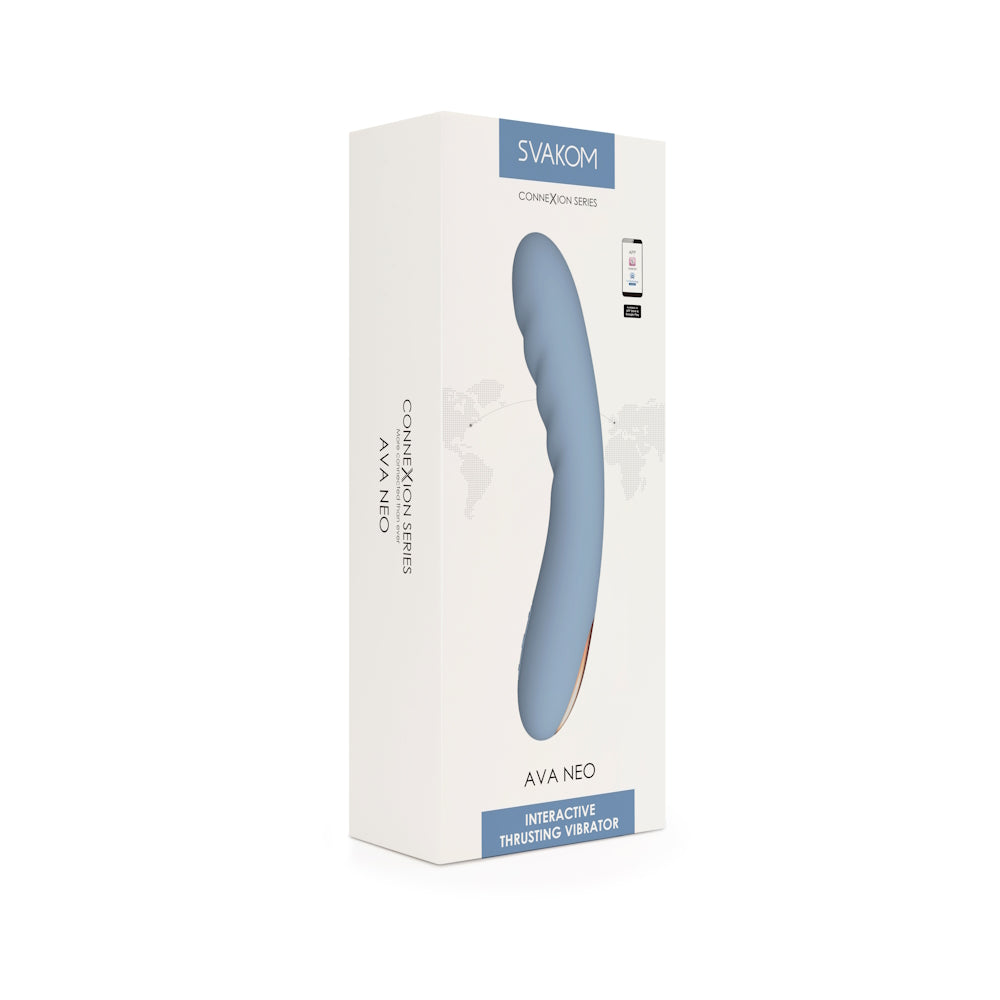 Svakom | Ava Neo Interactive Thrusting Vibrator Packaging Side View