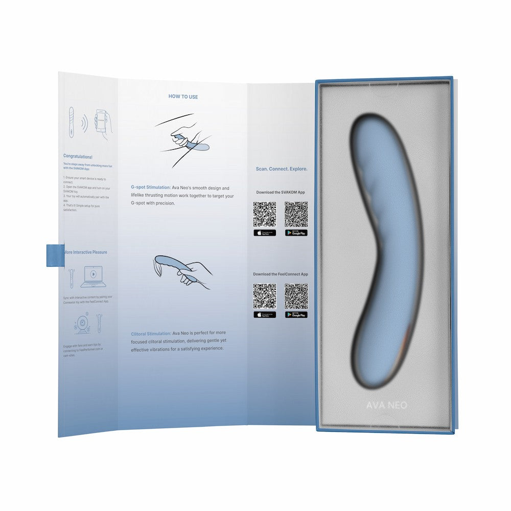 Contents Of Svakom Ava Neo Interactive Thrusting Vibrator with
instructions