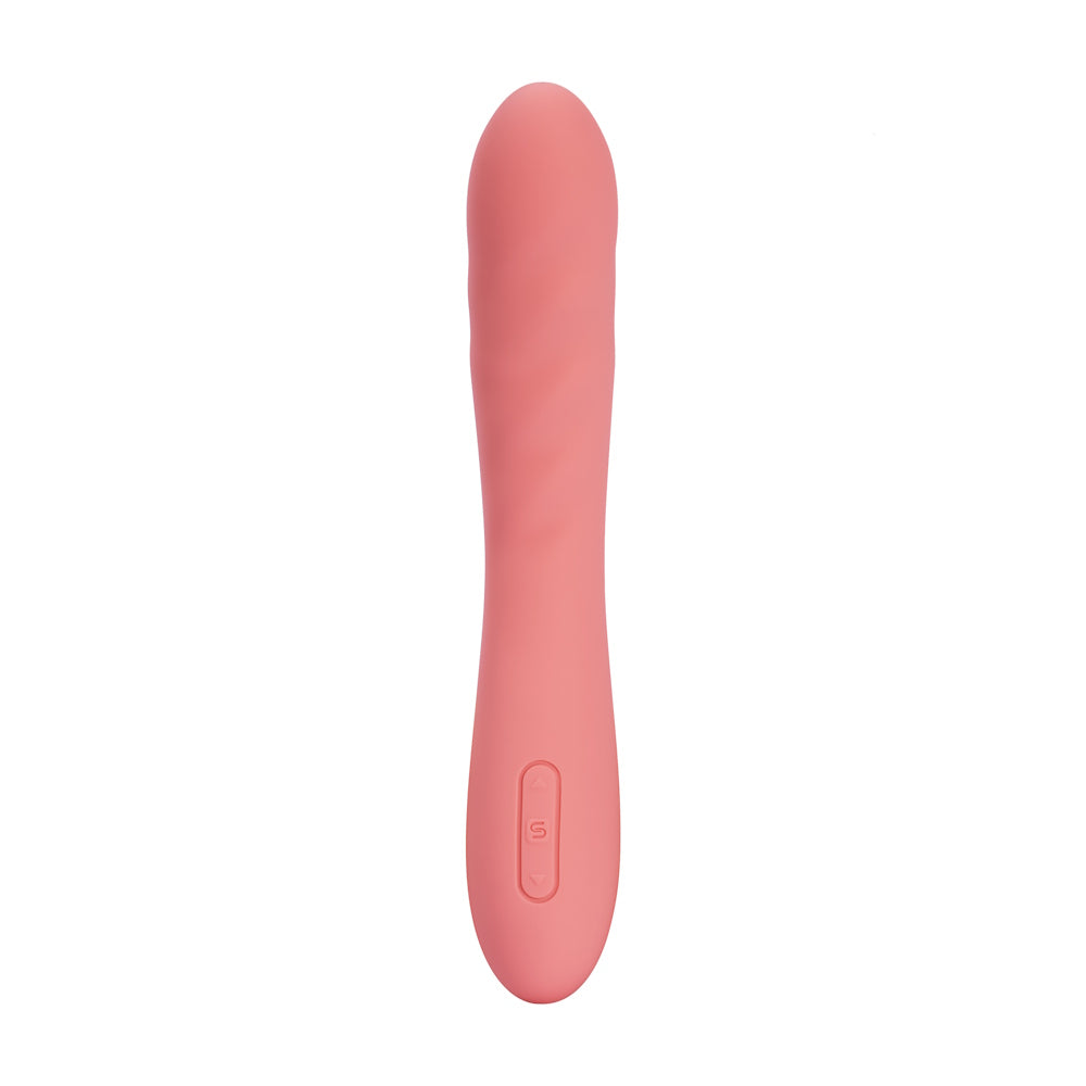 Svakom Ava Neo Interactive Thrusting Vibrator Peach Pink Front View