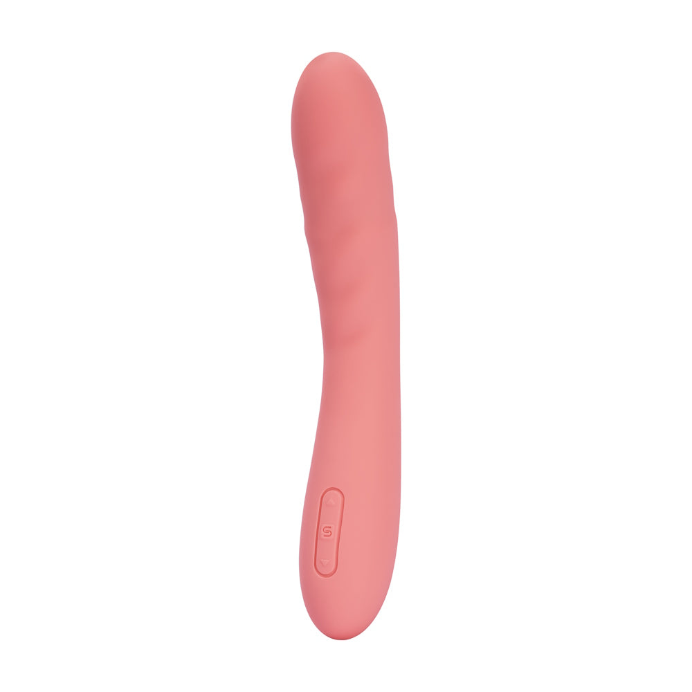 Svakom Ava Neo Interactive Thrusting Vibrator Peach Pink Side View