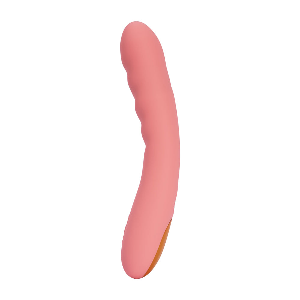 Svakom Ava Neo Interactive Thrusting Vibrator Peach Pink Side View