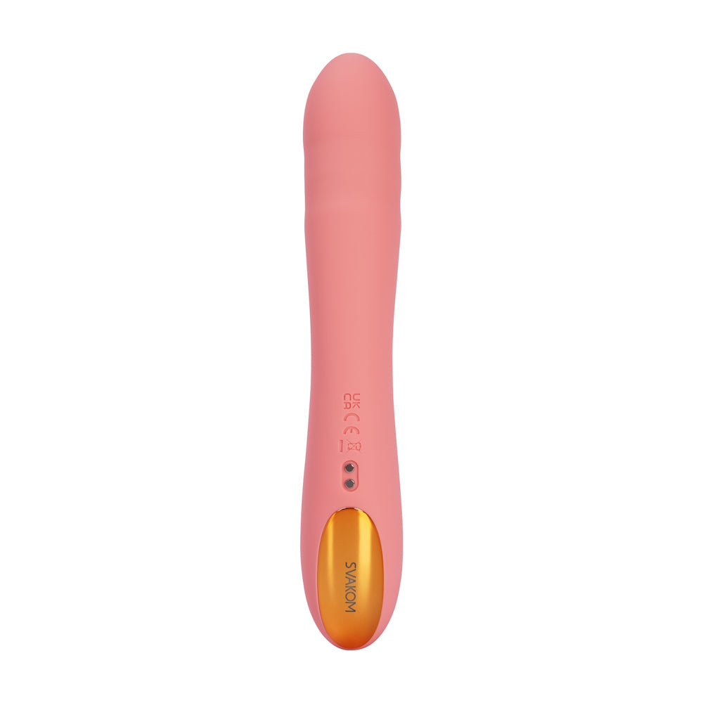 Svakom Ava Neo Interactive Thrusting Vibrator Peach Pink Rear View
