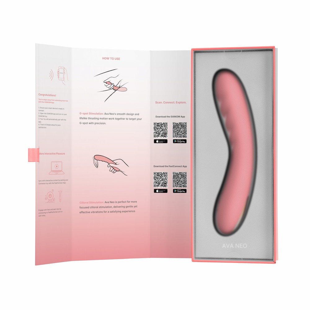 Contents Of Svakom Ava Neo Interactive Thrusting Vibrator with
instructions