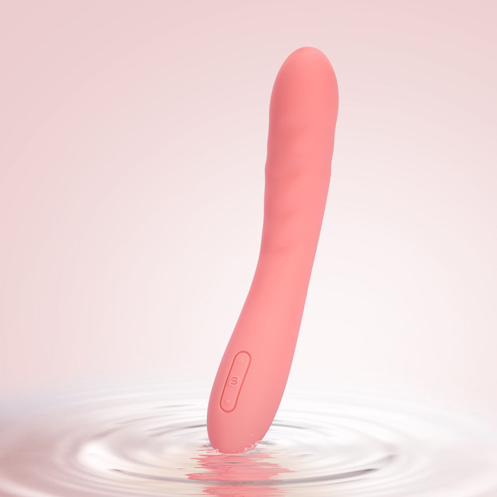 Svakom Ava Neo Interactive Thrusting Waterproof Vibrator Peach Pink in Water