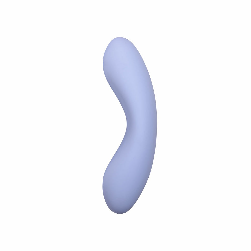 Side View Of Svakom Echo 2 App-Controlled Flexible Finger Vibrator (Sky Blue) on White Background