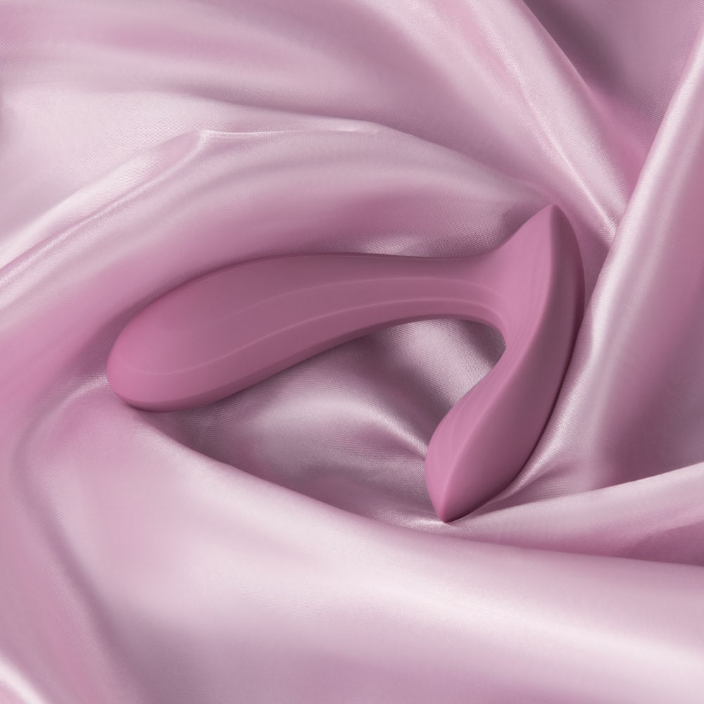 Svakom | Erica App-Controlled Wearable Vibrator & Anal Stimulator on Pink Silk