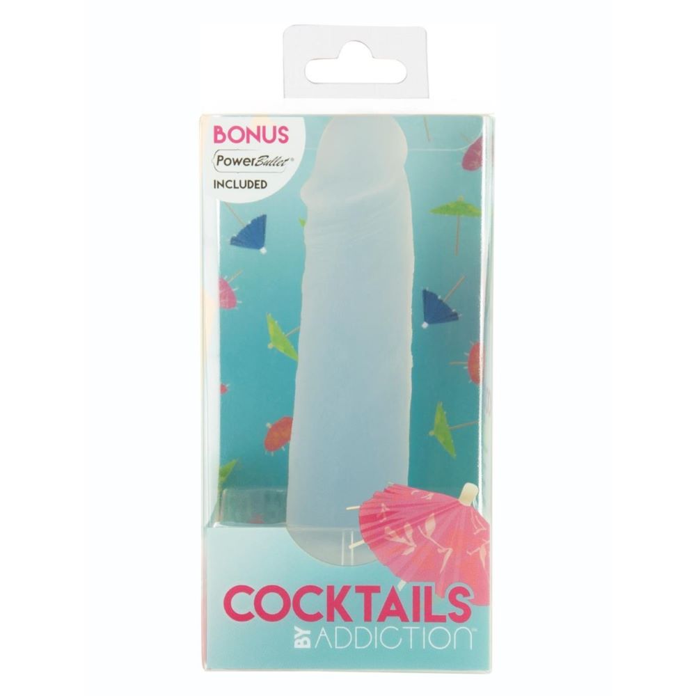 Swan Addiction | Cocktails 5.5 Inch Suction Cup Dildo (Blue Lagoon) in packaging
