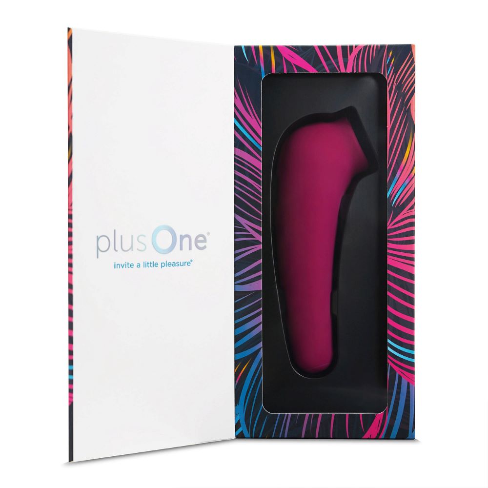 plusOne | Fluttering Clitoral Arouser (Pink) in packaging