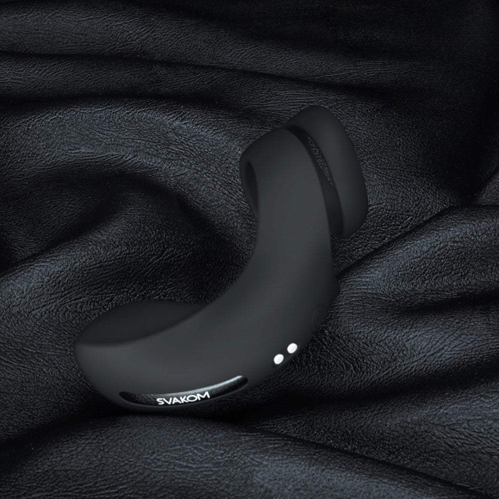 Benedict Double Ring Perineum Stimulator | Svakom on black leather