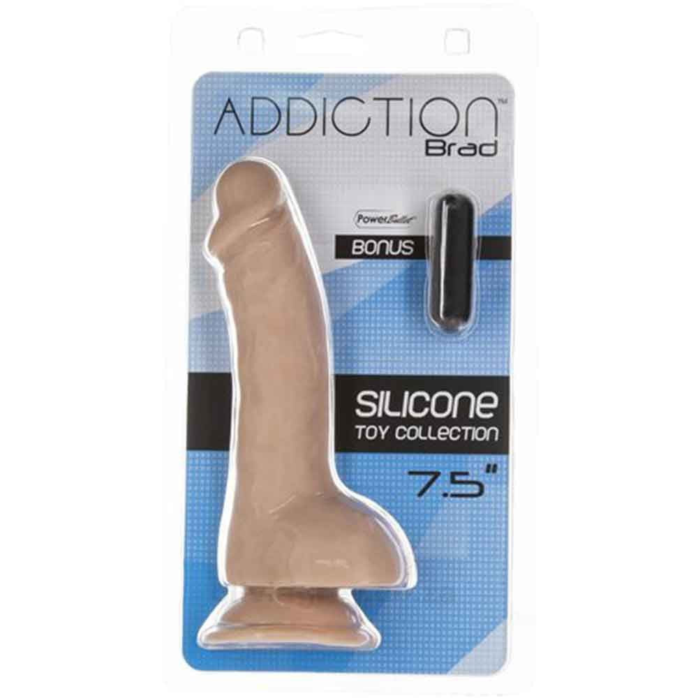 Brad Realistic 7.5″ Dildo | Swan in product packaging