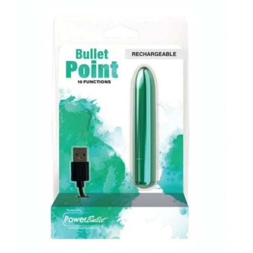 Product packaging of Bullet Point Vibrator | Swan - Teal