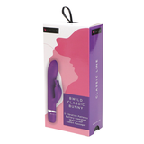 Product packaging of Bwild Classic Bunny Vibrator | B Swish - Purple