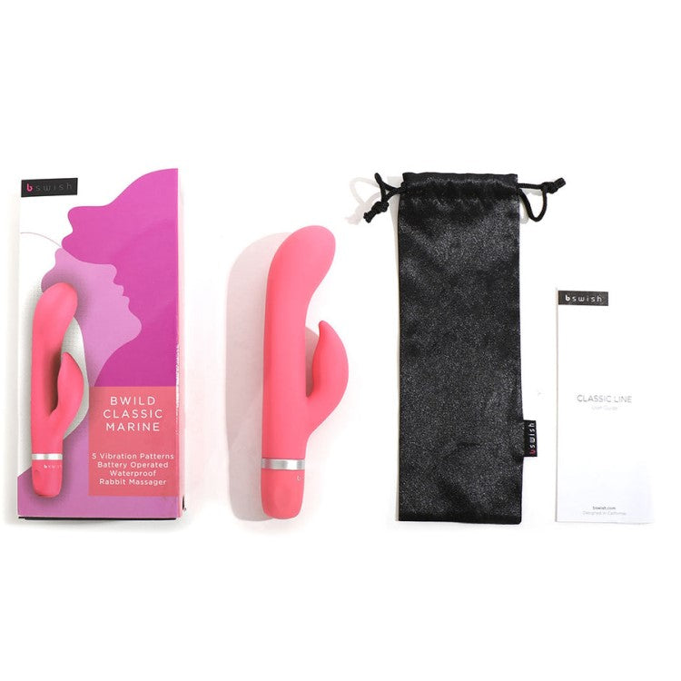 Packaging contents of Bwild Classic Marine Vibrator | B Swish - Guava
