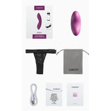 Packaging contents of Edeny App-Controlled Clitoral Vibrator | Svakom - Violet