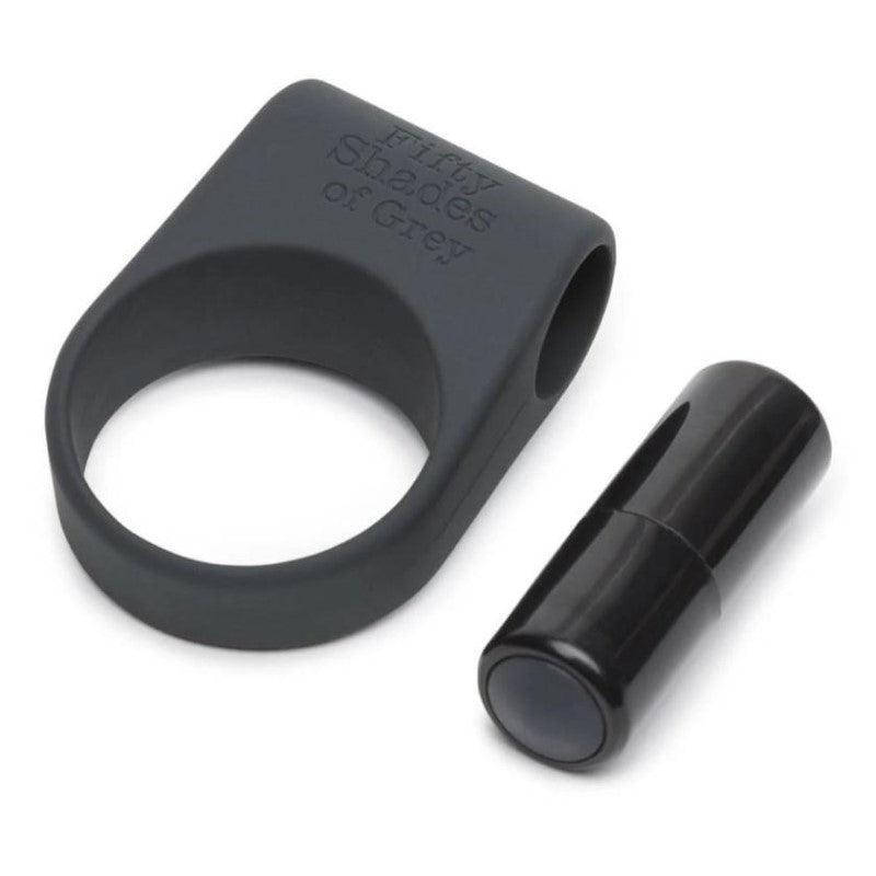 Full top view of Feel It Vibrating Cock Ring | Fifty Shades with mini vibrating ring