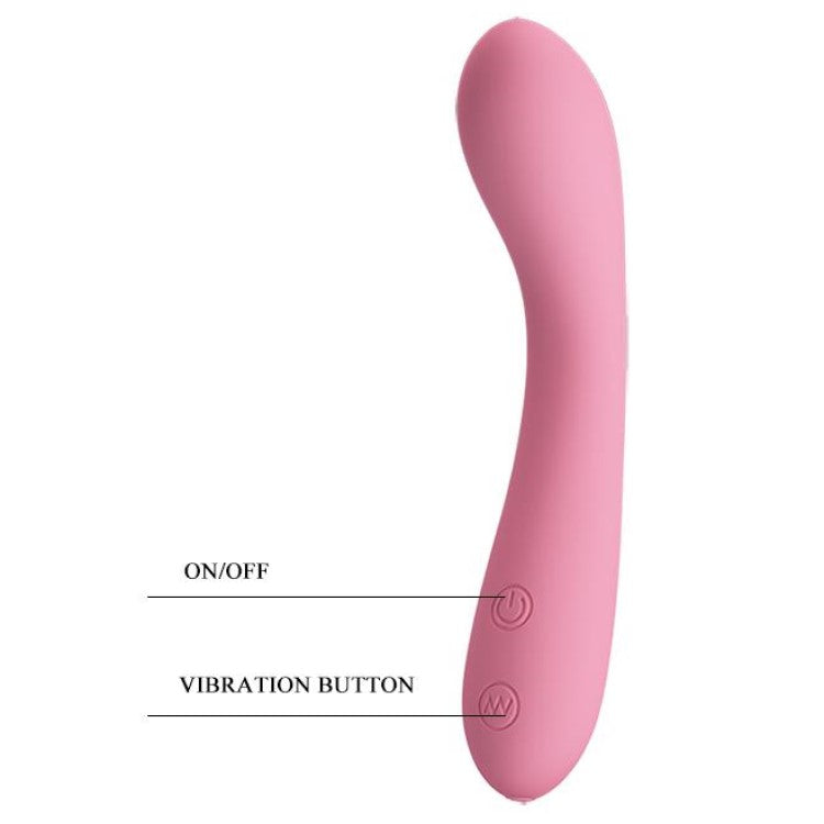 Full view of Gloria Beginners Vibrator | Pretty Love - Pink - Control buttons