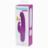 Product packaging of Happy Rabbit Slimline Realistic Rabbit Vibrator | LoveHoney - Purple 