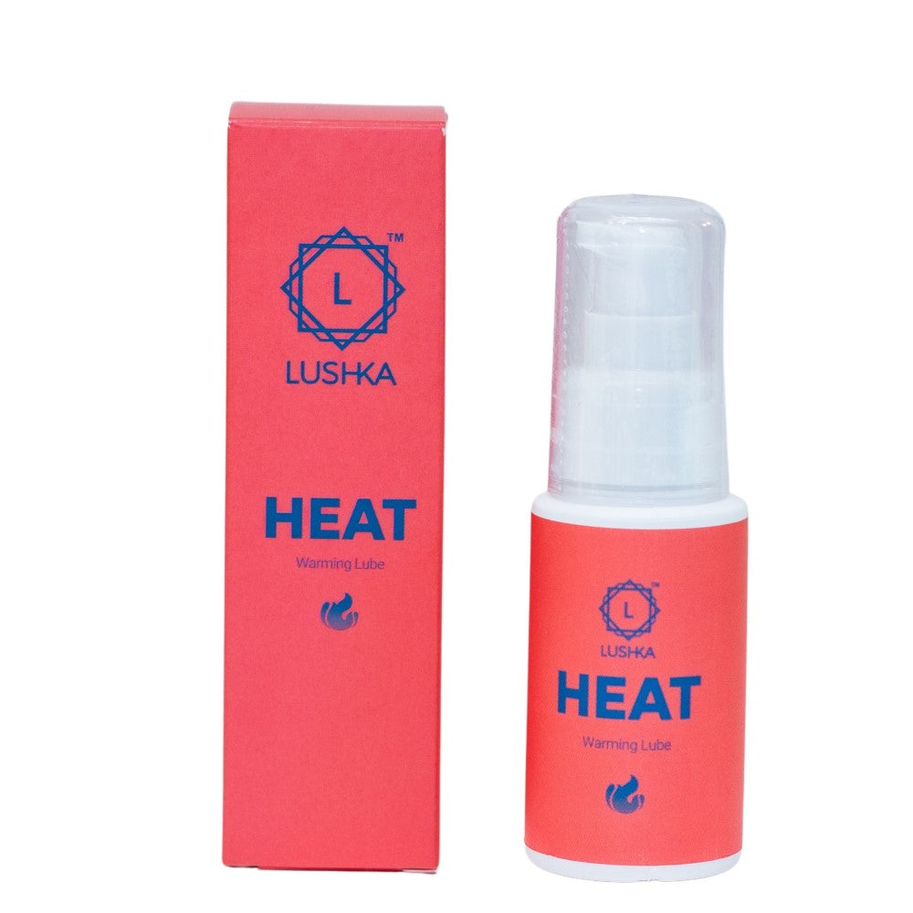 Heat Warming Lube | Lushka - 50ml with product packaging