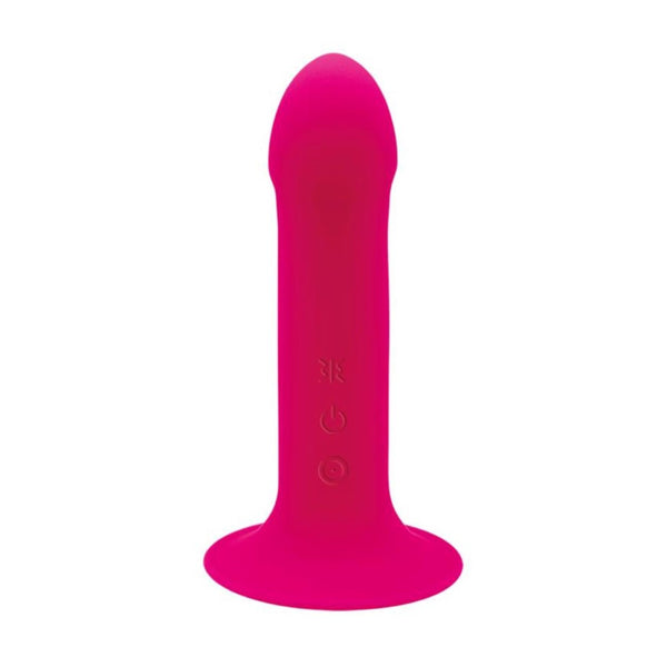 Full view of Hitsens 2 Vibe Dual Density Silicone Dildo | Adrien Lastic - Pink 