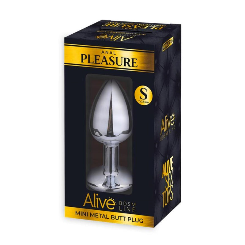 Product packaging of Alive Mini Metal Butt Plug | Adrien Lastic - Small
