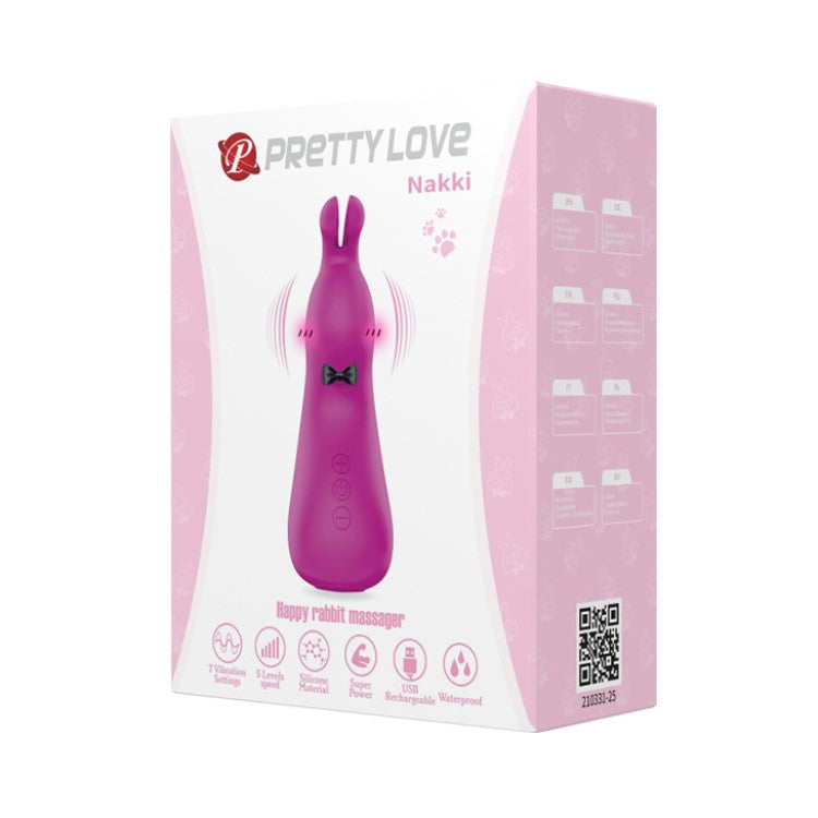 Product packaging for the Nakki Happy Rabbit Massager | Pretty Love