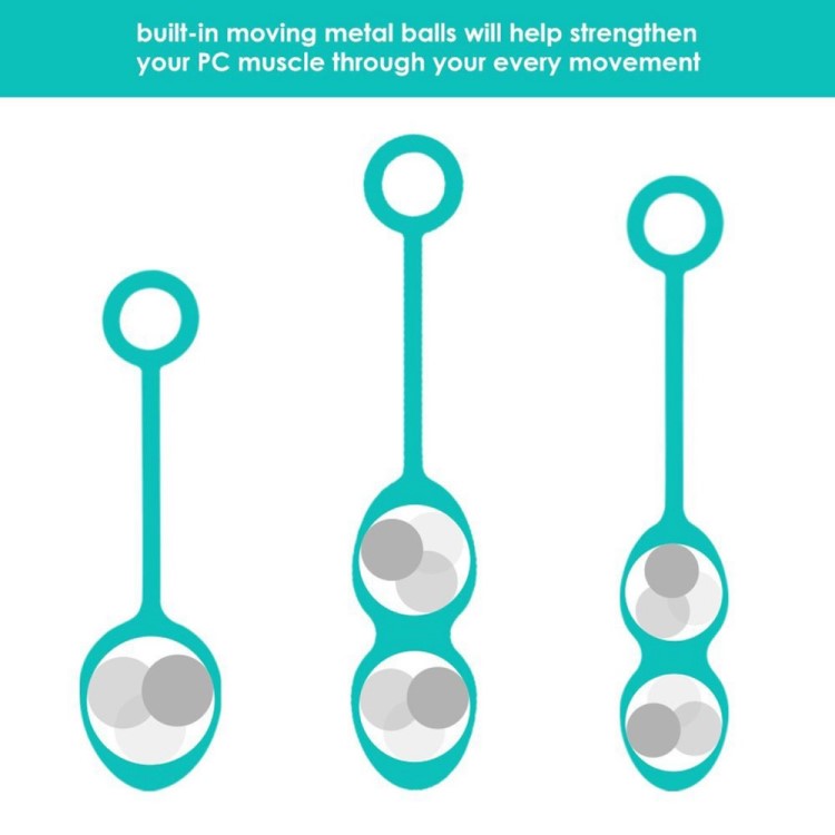Internal diagram of Nova Kegel Exercise Ball Set | Svakom - Green