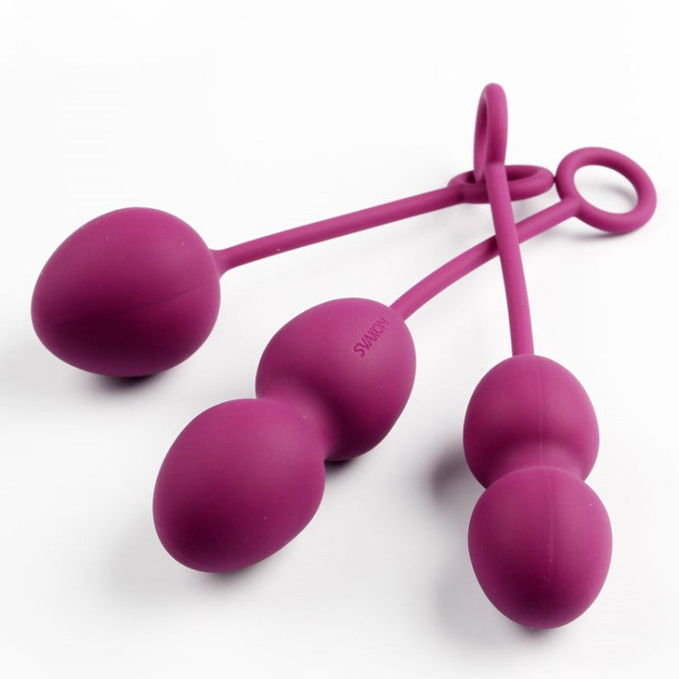 Front view of Nova Kegel Exercise Ball Set | Svakom - Violet