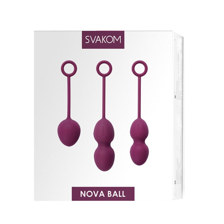 Product packaging of Nova Kegel Exercise Ball Set | Svakom - Violet