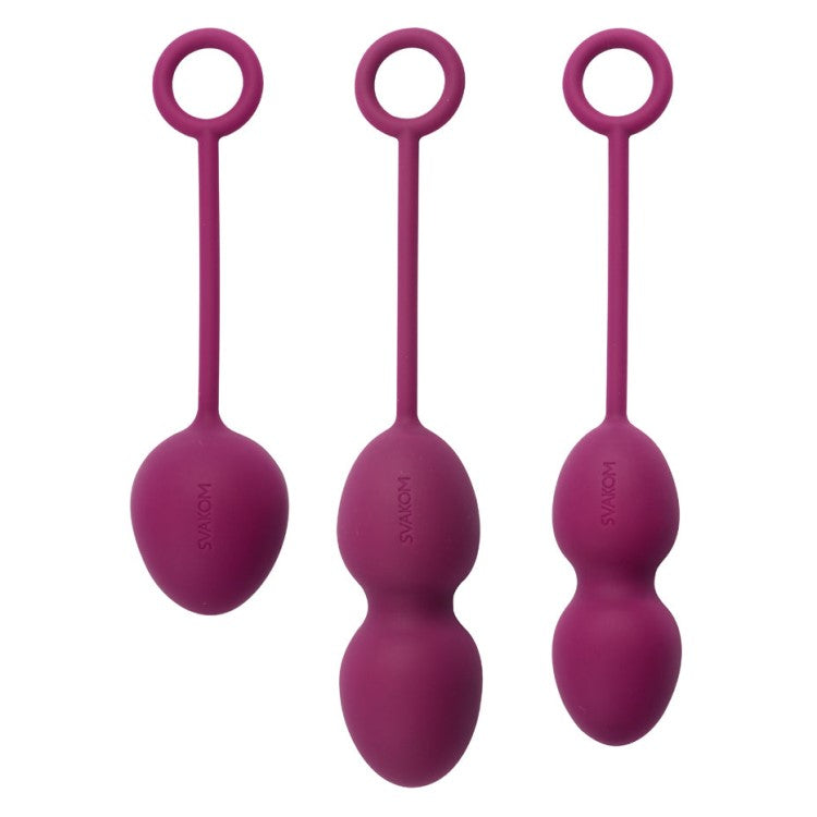 Full view of Nova Kegel Exercise Ball Set | Svakom - Violet