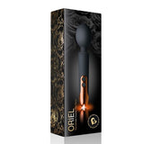 Product packaging of Oriel Rechargeable Wand Vibrator | Rocks-Off - Black 