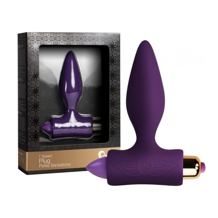Full view of Petite Sensations Vibrating Anal Plug | Rocks-Off with packaging