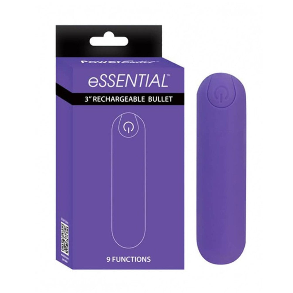 Full view of Rechargeable Powerbullet | Swan - Purple with packaging