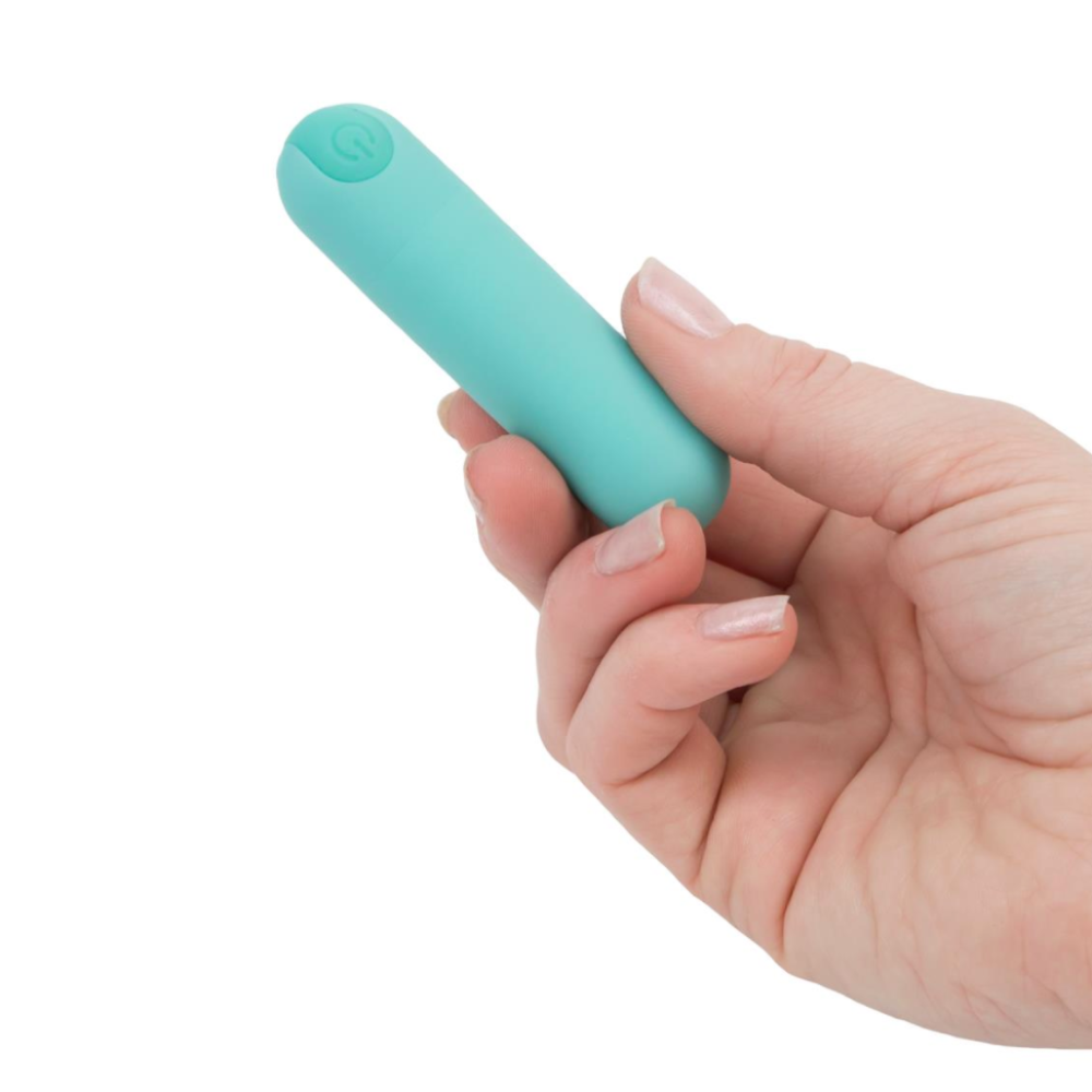 Rechargeable Powerbullet | Swan - Teal  in hand