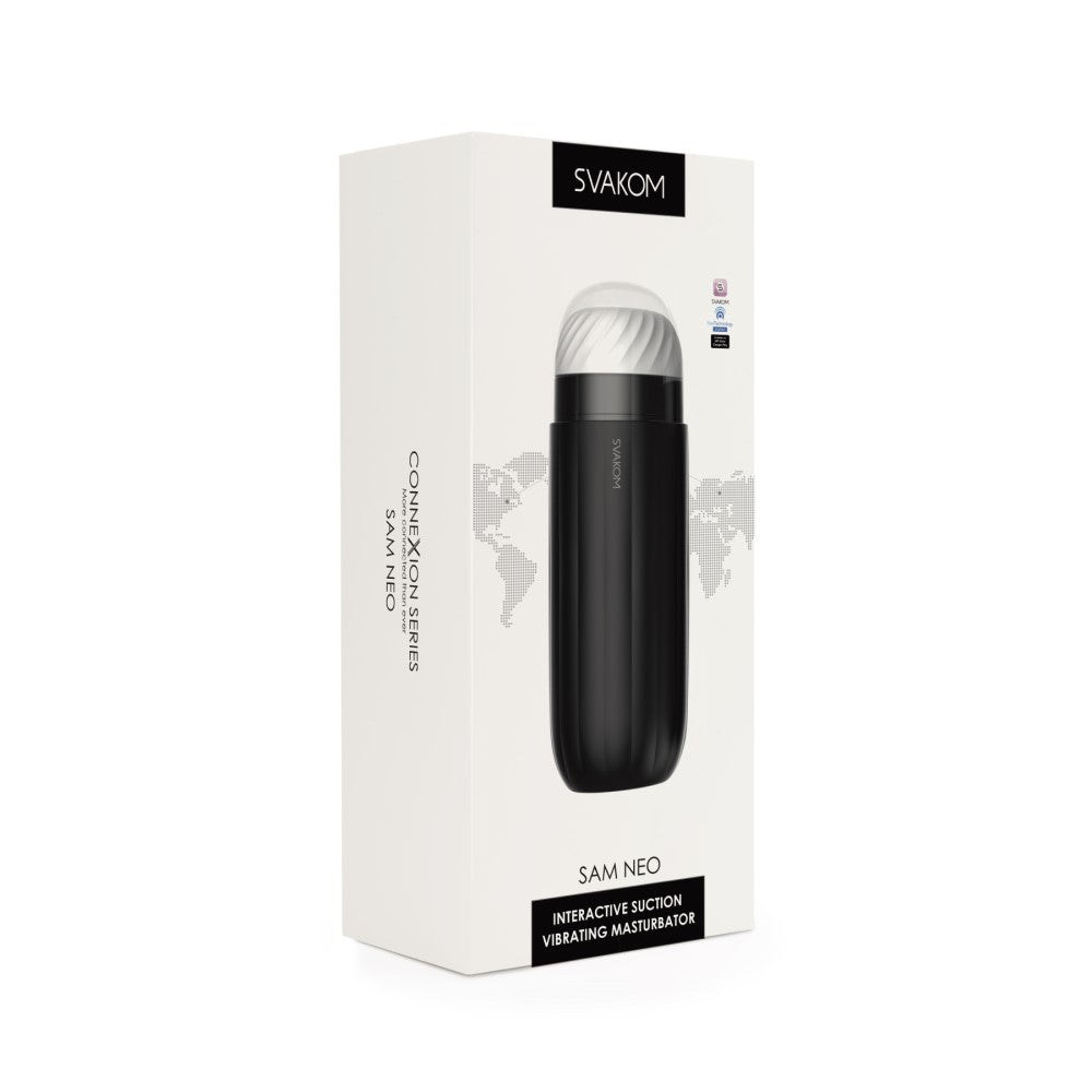 Sam Neo Interactive Suction & Vibration Masturbator | Svakom - Box