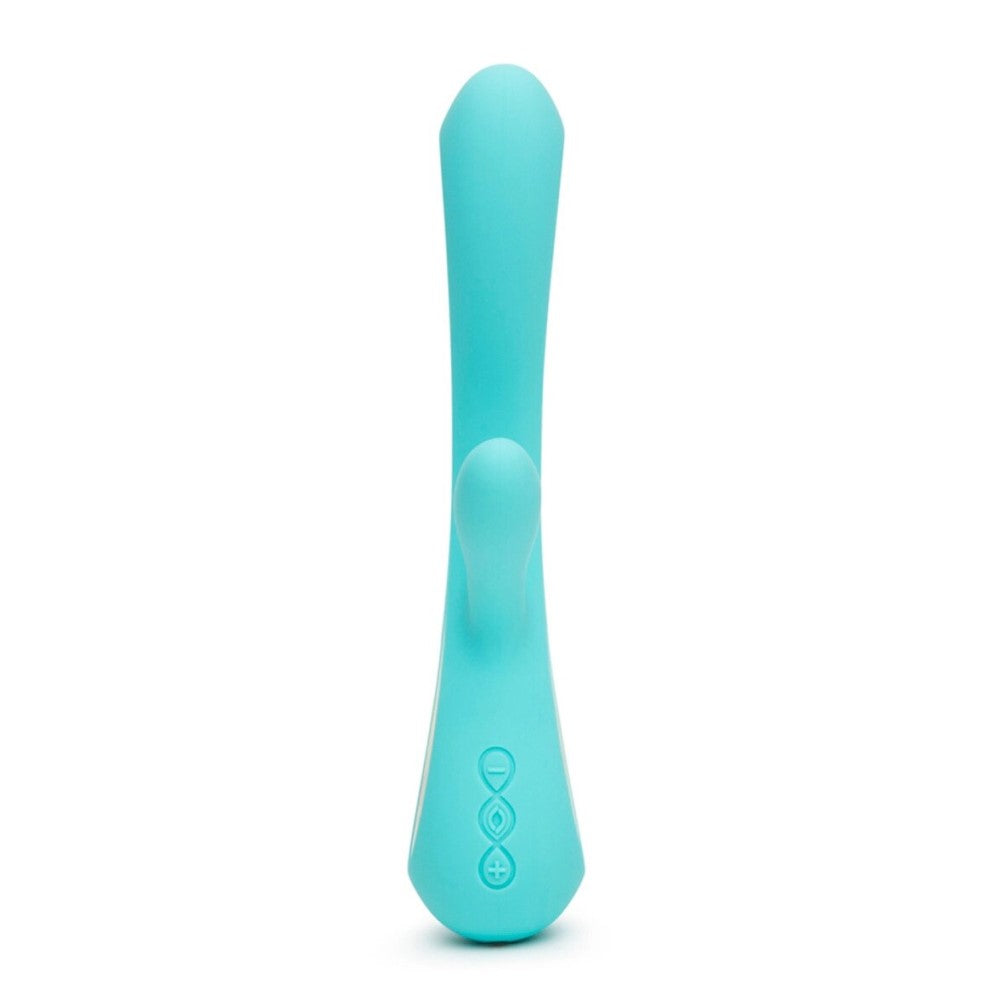 Front view of Soraya G-Spot And Clitoral Rabbit Vibrator | Lelo - Aqua